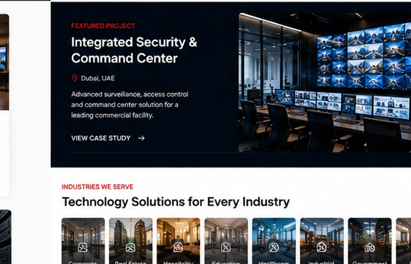 CCTV security control room